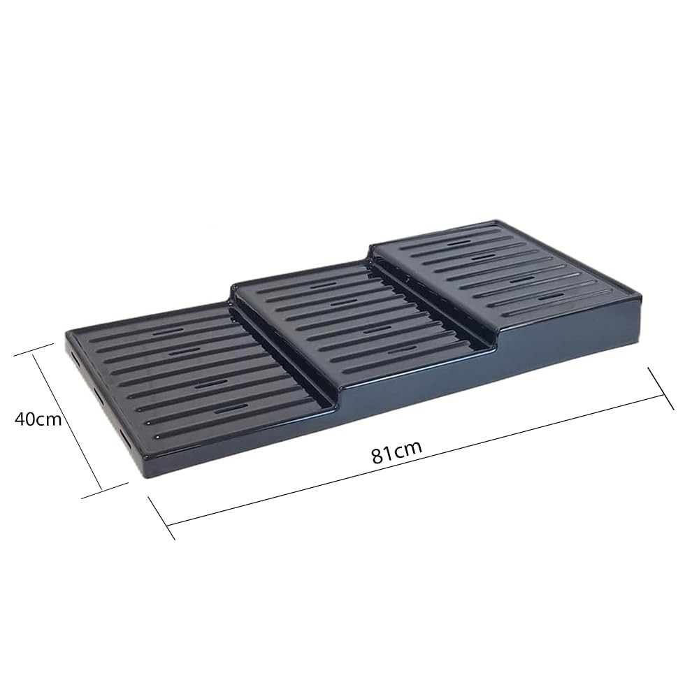 Espositore da Banco Nero Forato 810X400mm (3 Piani) ideale per valorizzare carne, formaggi e altri preparati nei banchi frigo, SinergiaFD