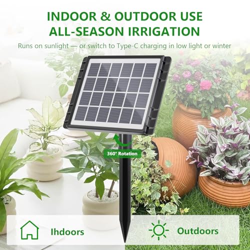image for HEKIWAY 82FT Solar Drip Irrigation System, Auto Watering Kit for 30 Po