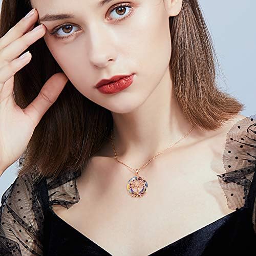 Tree of Life Necklace for Women 925 Sterling Silver Pendant with Crystal, Fine Jewellery Gifts for Wife, Mum and Girlfriend