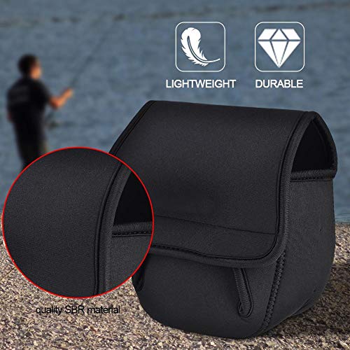 BTER Reel Cover with Fastener Tape Fishing Reel Cover, Reel Pouch, Portable Waterproof for Fish Wheel(Large) - Image 4
