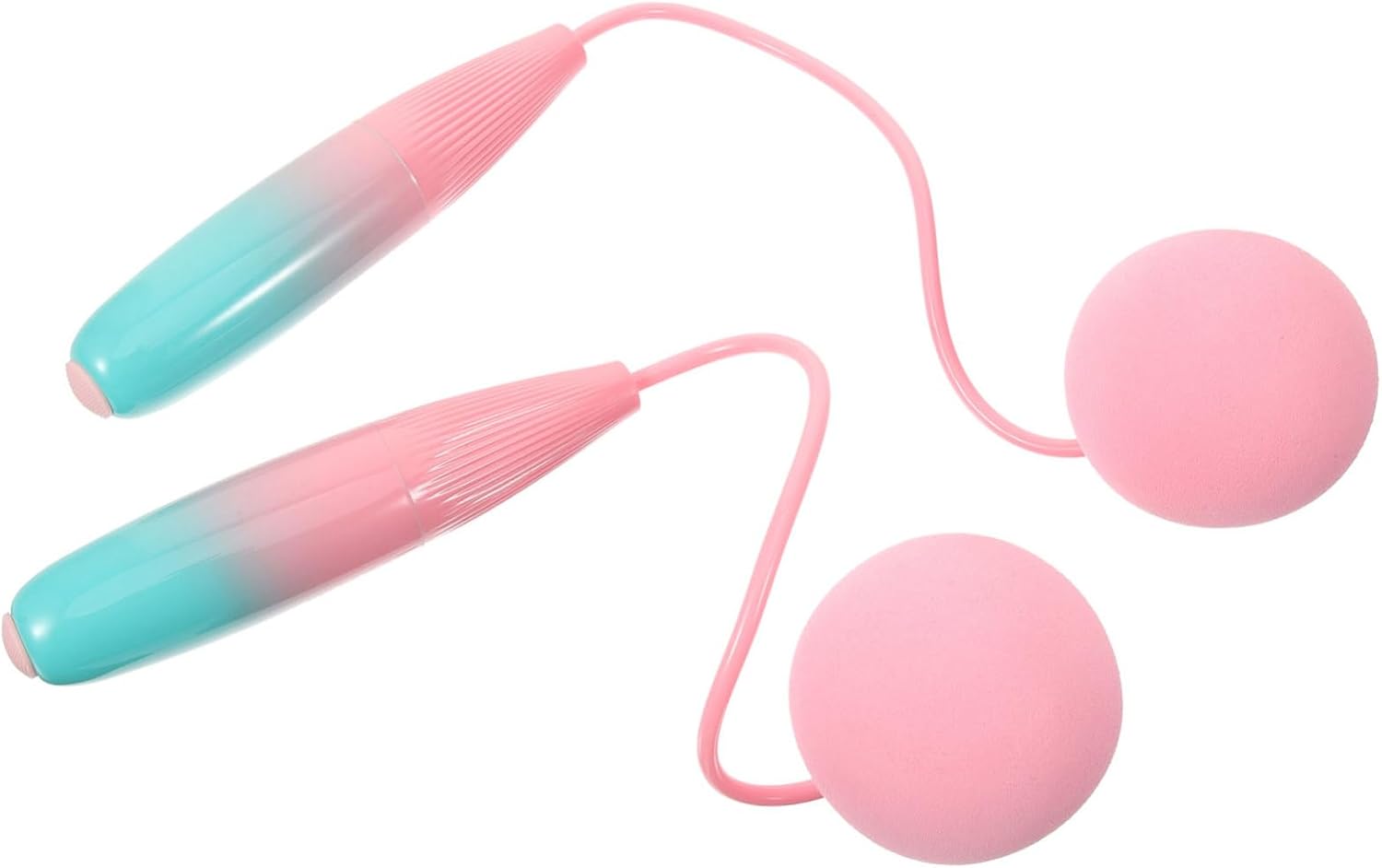 Kisangel 1 Pair Cordless Jump Rope for Fitness Portable Skipping Rope with Weight Ball for Home Workouts Safe Tangle Exercise Equipment for Calorie Burn and Endurance Building