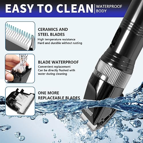 Professional Dog Grooming Clippers for Thick Coat – Sheep Shears for Dogs with Thick Hair – Pet Grooming Clippers for Cats, Sheeps, Horse (Black) Professional Dog Grooming Clippers for Thick Coat – Sheep Shears for Dogs with Thick Hair – Pet Grooming Clippers for Cats, Sheeps, Horse (Black)