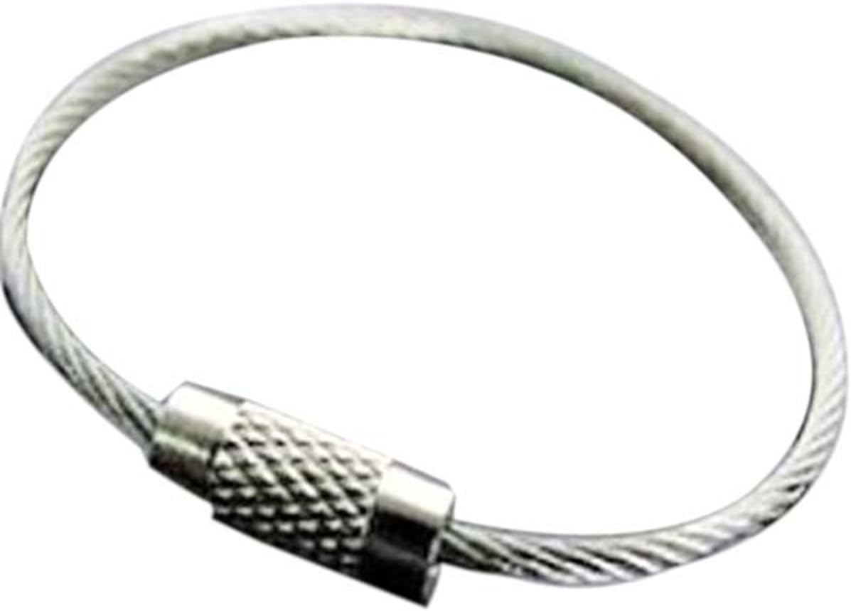 Vktech Stainless Steel Wire Keychain Cable Key Ring (1.5mm)