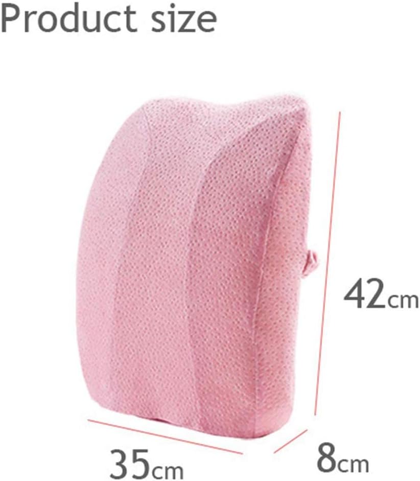 Lumbar Pillow - Memory Foam Lumbar Support Back Cushion with Balanced Firmness Designed for Lower Back Pain Relief(Blue)