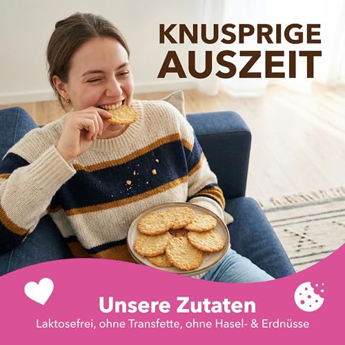 Gille Schwedische Hafertaler Havre flarn, 600 g Haferkekse, knusprig & laktosefrei, mit 23% Haferflocken, traditionelles Gebäck aus Schweden