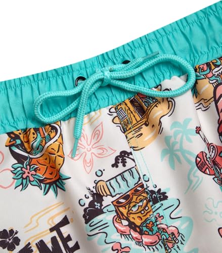 Spongebob Squarepants Mens Swim Trunks - Mesh Lining Drawstring & Pockets Mens Swim Shorts (Sizes M-XL)3