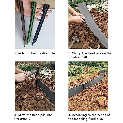 Landschaftsrandkit Langlebige einfache Installation 50 Spikes für Blumenbeete Gärtencapes (1 Pack)