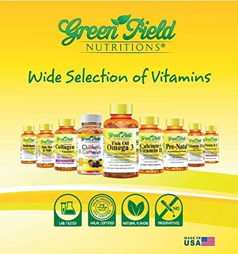 Miniatura 3 de Greenfield Nutritions Tabletas de calcio halal con vitamina D 3-600 mg de calcio y 400 UI de vitamina D3 de alta potencia por tableta, 90 vitaminas