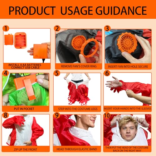 Disfraz inflable de vaca para niños Camlinbo miniatura 6