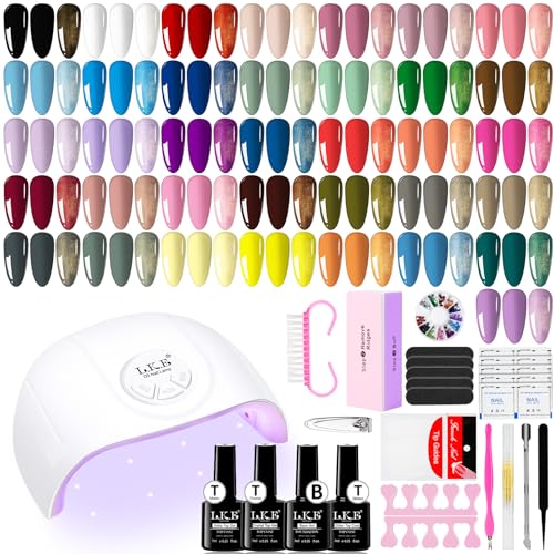 Gel Nail Polish Kit with UV Light, ARCWEISSO 36 Colors Gel Nail Polish Set with Base and Matte&Glossy Top Coat Soak Off All Season Nail Set Manicure Tools Gift for Women