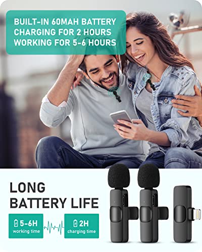 Keyoxy Wireless Lavalier Microphone, 2-In-1 Wireless Microphone For Iphone/Ipad/Android/Laptop (Android+ Iphone) #TOP3