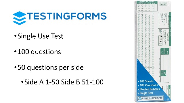 Amazon.com: TEST-100L 882 E Lovas Scantron Compatible Testing