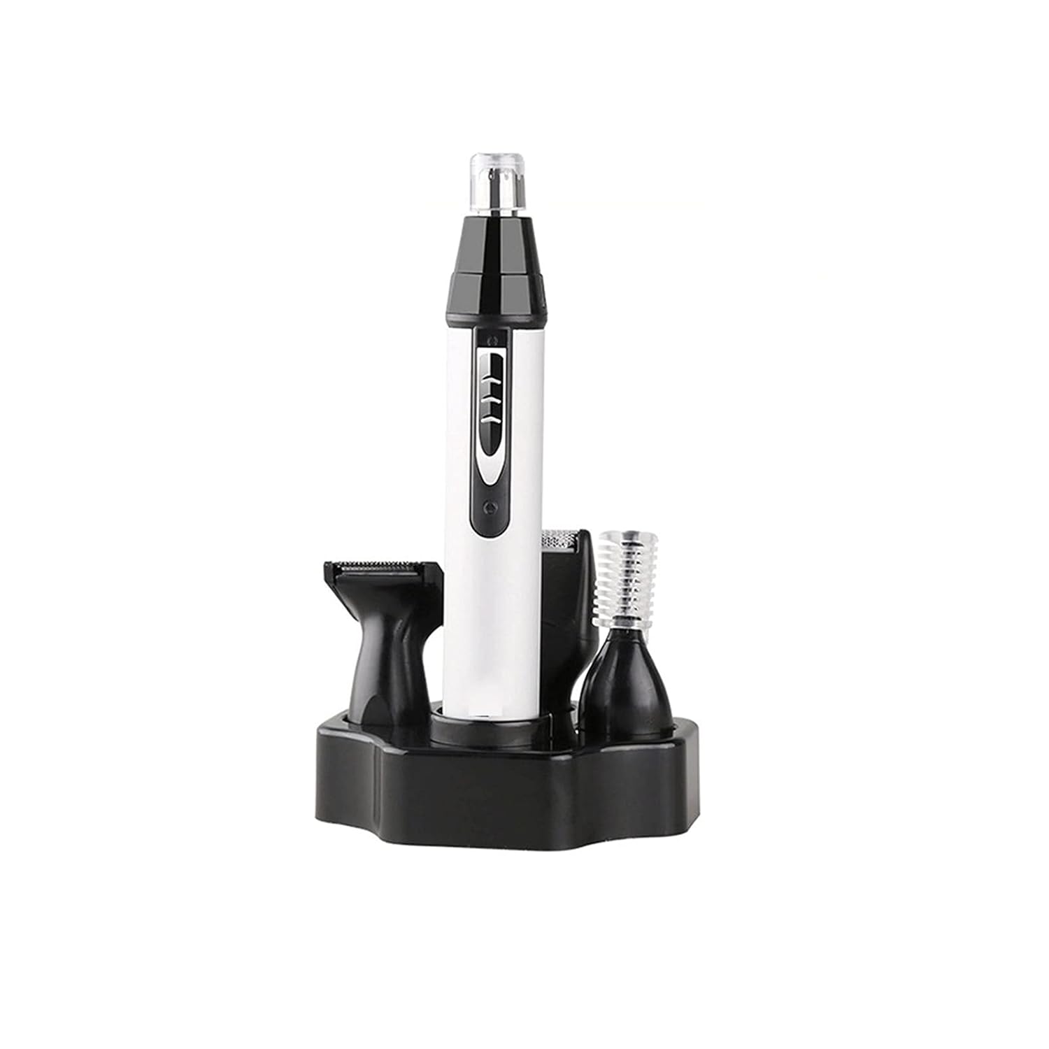 Stainless Steel 4-in-1 Nose Eyebrow and Facial Hair Trimmer Rechargeable with Carry