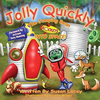 Paperback Jolly Quickly the Jumping Bean Rockets into Space Book