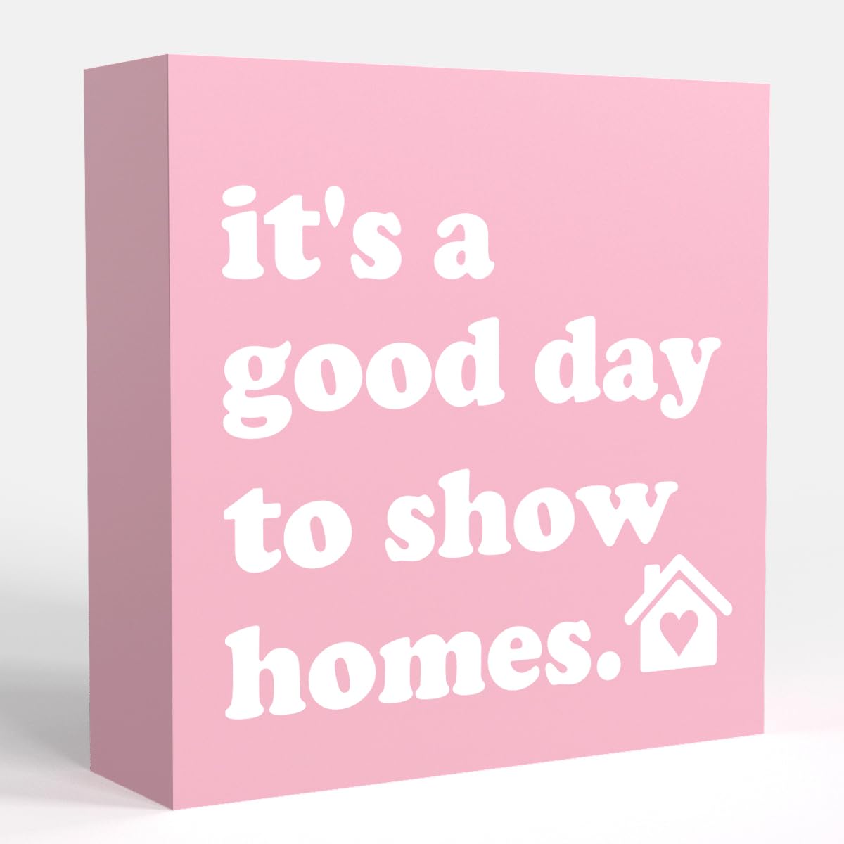 Wooden Realtor Gift Box - Desk Decor for Real Estate Office, Thank You Gifts for Women & Men