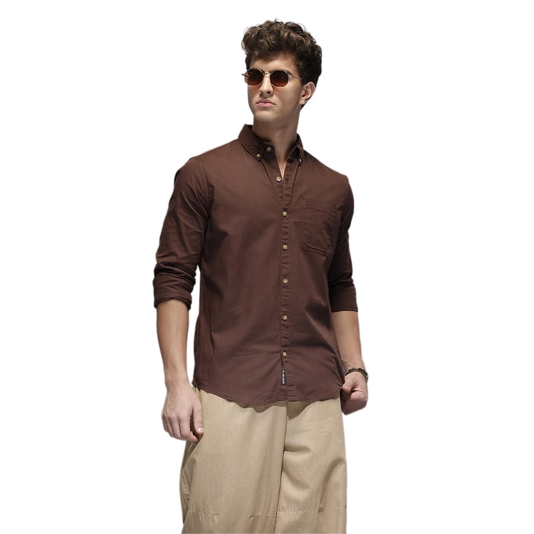 wrogn Men's Pure Cotton Shirt | Solid | Slim Fit-picture-30