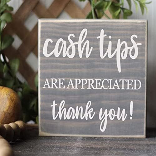 Thank You Wood Sign With Stand - 4x4 Inch Appreciation Desk Decor