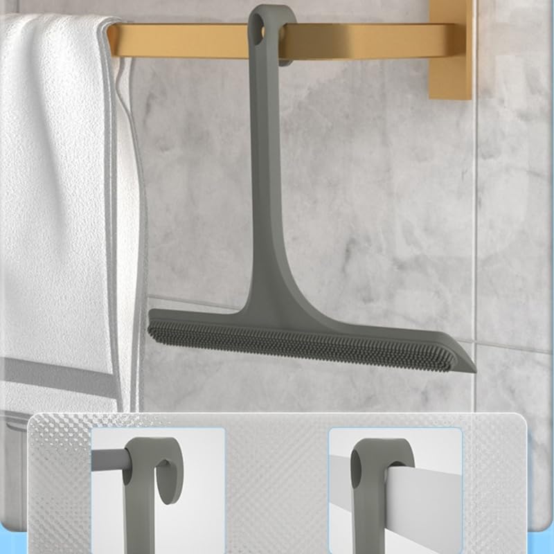 Lama ad acqua for lavavetri in silicone for tutti gli usi | For le superfici delle finestre dell'auto in vetro dello specchio della doccia del bagno(Gray)