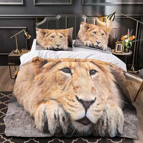 Housse de couette léopard 3D résistante et douce avec fermeture éclair - 2