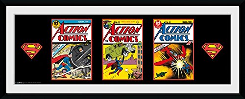 GB Eye Ltd, Superman, 3 Comics, Fotografia Enmarcada, 76 x 30 cm