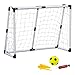 ColorBaby - Portería fútbol, Portería plegable, con balón Ø10,5 cm, hinchador, Portería fútbol niños jardín, 132x101x59 cm, 8 piquetas, Juegos de exterior, +6 años, CB Toys (40387)