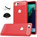 Google Pixel 2 Case,Google Pixel2 Case, Dretal Carbon Fiber Shock Resistant Brushed Texture Soft TPU Phone case Anti-Fingerprint Flexible Full-Body Protective Cover for Google Pixel 2 (Red)
