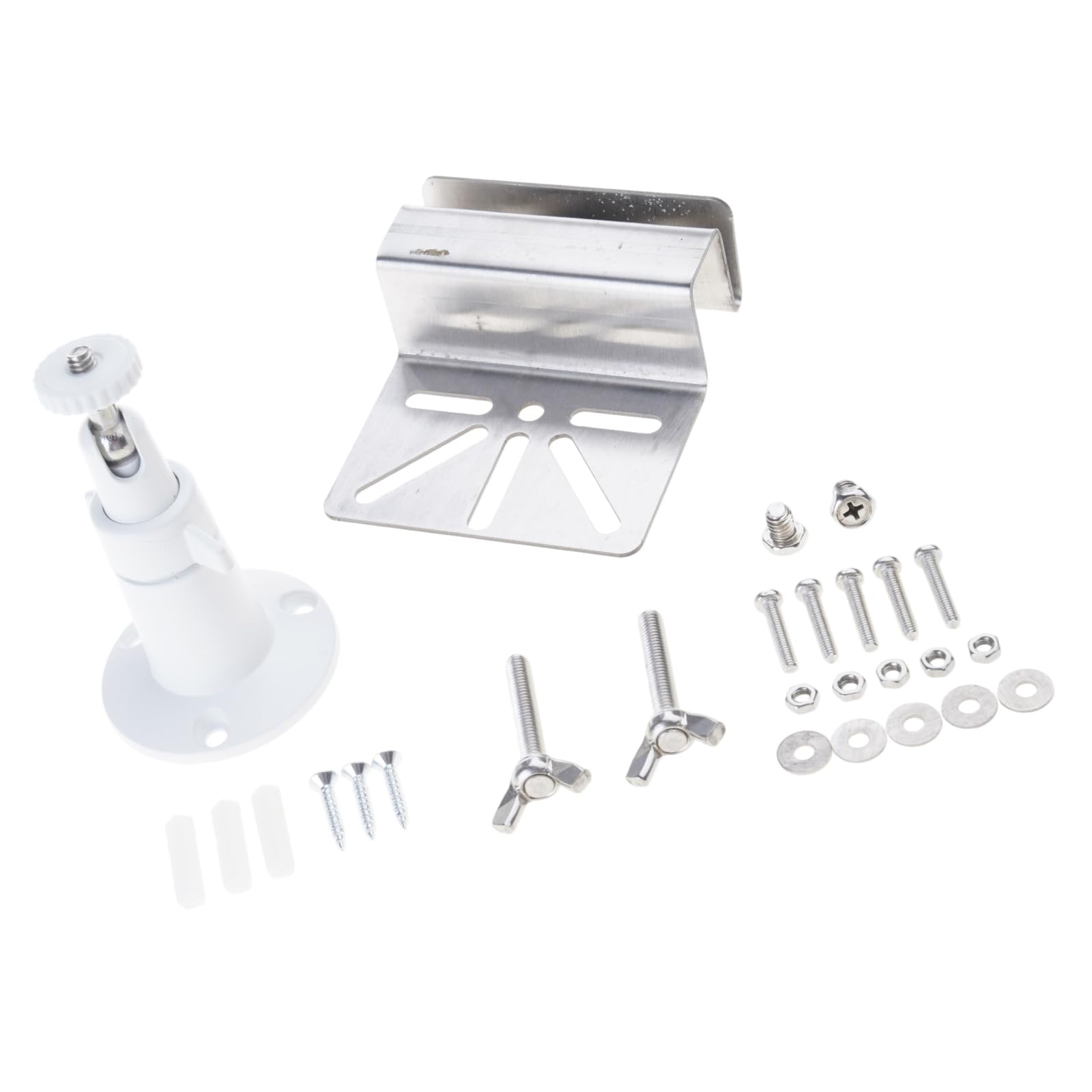 Robust Camera Constructed from Stainless Steel Including Drain Feature for Weather Resistance Stainless Steel Camera Bracket with Integrated Drainage Channel for Equipment