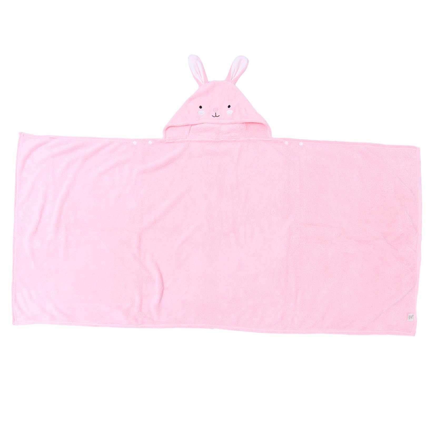 Kinder Badetuch Atmungsaktives und Hautfreundliches Kapuzenbadetuch mit Kapuze und Niedlichem Cartoon Design 70x140cm aus Polyester und Chinlon Rosa für Babys und Kinder