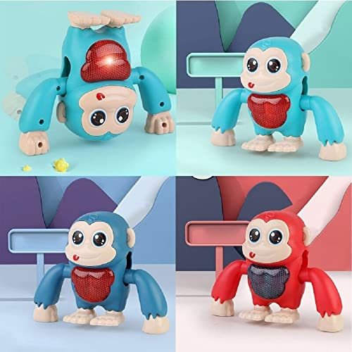 Image of VGRASSP Dancing Monkey Toy for Kids - Hand Tumbling Monkey Toy with Music and Light Effects (Red)