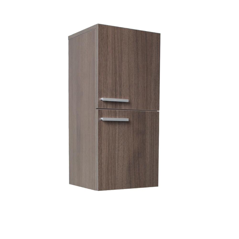 Fresca Bath Bathroom Linen Side Cabinet with 2 Storage Area, Gray Oak