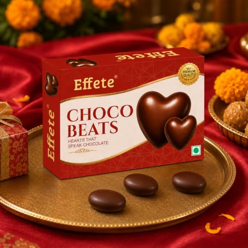 Image of DeoDap Rakhi with Chocolate for Brother - 2 Peacock Design Rakhi Set with Choco Beats Chocolate 32gm, Silver Color Pooja Coin, Roli Chawal & Greeting Card | Raksha Bandhan Combo for Bhai