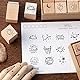 Namvo 16-teiliges Stempelset aus Holz, Mond und Stern, dekoratives Stempelset aus Holz, Universum, Planet, Stempel für DIY, Basteln, Kartenherstellung, Kalender