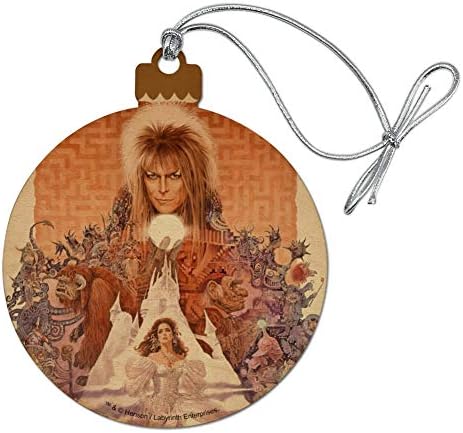Labyrinth Movie Art Goblin King Jareth David Bowie Wood Christmas Tree Holiday Ornament