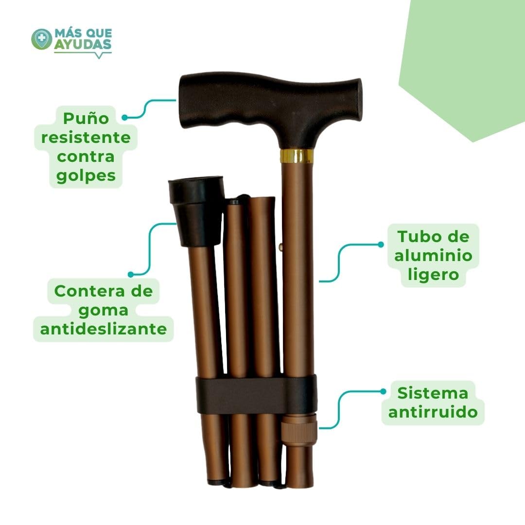 Muletilla Plegable de Aluminio marrón Chocolate | R. 904