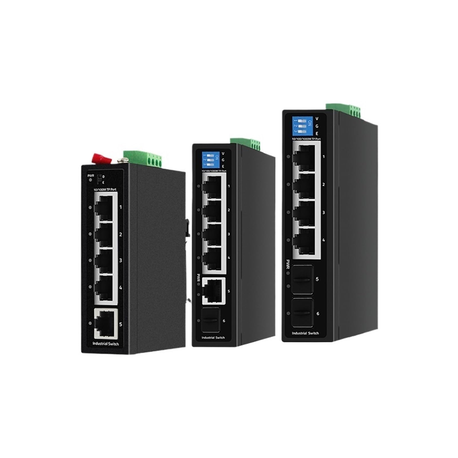 Industrial Gigabit POE Switch 5/6 Port 100/1000 Base-T DIN
