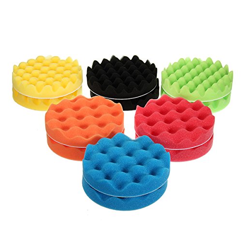 EsportsMJJ 16Pcs 6 Pulgadas Pulido Pulir Almohadillas Set Esponja Espuma Encerado Pad Conjunto