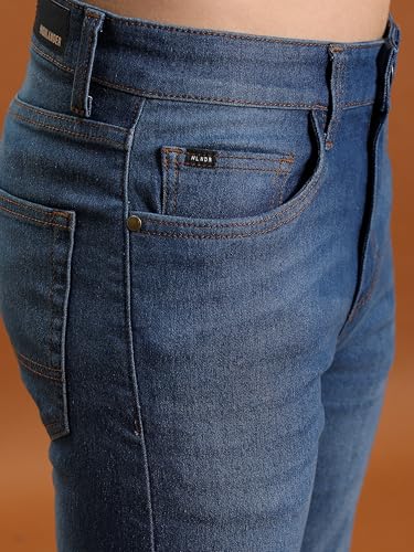 Image of Highlander Men's Straight Fit Jeans | Mid Rise | Stretchable | Sleek & Contemporary | Designed for Comfort & Ease of Movement| Jeans for Man