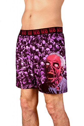 Walking Dead Zombie Herd Boxer, Black/Purple, Small