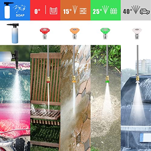Pecticho Electric Pressure Washer 4200PSI Max 2.8 GPM Power Washer with Smart Control and 3 Levels of Adjustment Effortlessly Cleaning Car Patio Blue