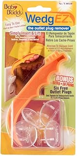 Baby Buddy WedgEZ Outlet Plug Remover with 6 Bonus Plugs, Orange/Clear