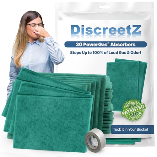 Flatulence Deodorizer Pads for Men & Women - Carbon Filter Gas Pads for Underwear - Odor Eliminator & Sound Control - Activated Charcoal Fart Smell Absorber - Discrete Flatulence Relief (30 Pack)