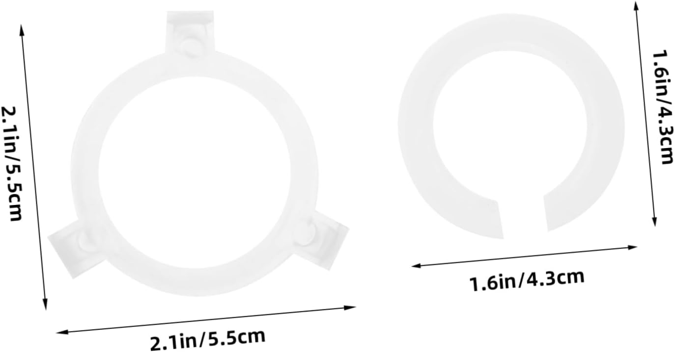 Uonlytech 50pcs Lamp Shade Conversion Ring Plastic Lamp Shade Ring Converter for Light Fixtures