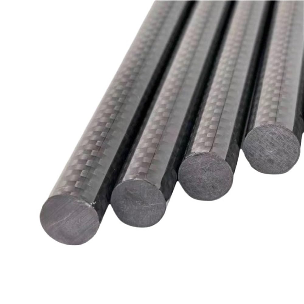 1 pezz0 Barra Tonda Nera Fibra Carbonio 3K, Barra 50Cm Per Automobili