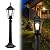 Antique House Outdoor Post Light Fixtures Black Outdoor Light Post Hard Wired Waterproof Outdoor Lamp Post Light with Clear Glass Modern Outdoor Pole Lights for Yard Patio