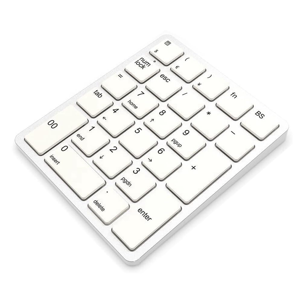 Vocdikficy Teclado NuméRico InaláMbrico de 2,4 GHz, Recargable, para Ordenadores PortáTiles, Color