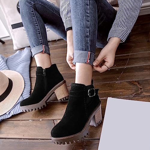 Bottes Chelsea plateforme noires à talons blocs PAYDVOIER taille 34