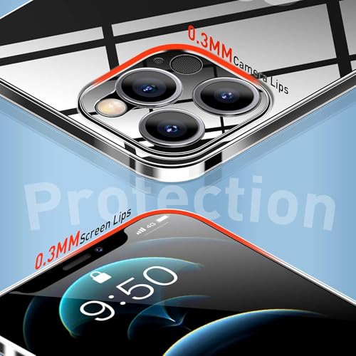 Image of JGD PRODUCTS for iPhone 12 Pro Max Premium Transparent Hybrid Soft Slim Dust Proof Back Case Cover with Camera Protection