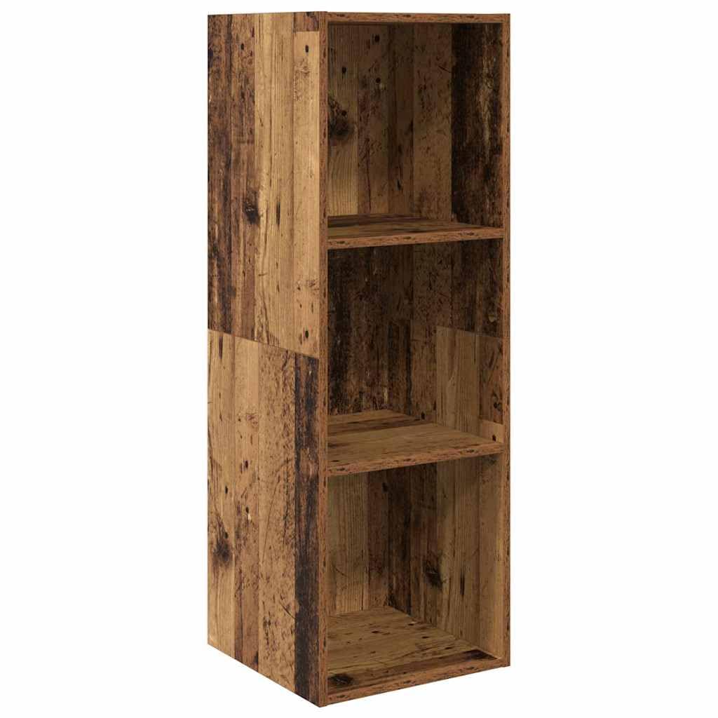 Set 3 Mobili TV da Parete Legno Ingegnerizzato Legno Vecchio | Consolle sospesa salvaspazio per soggiorno con 10 scomparti interni, ideale per riordinare console e accessori.