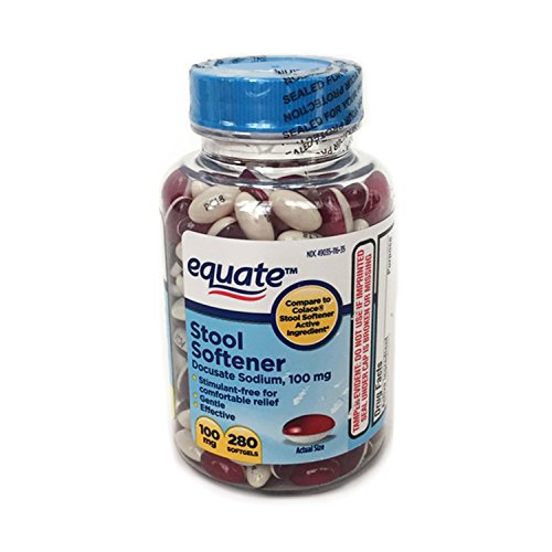 Equate - Stool Softener 100 mg 280 Softgels (Compare to Colace)