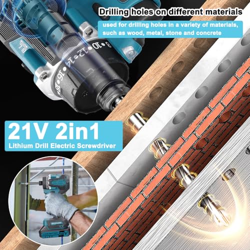 Taladro Eléctrico Inalámbrico 21V Motor Sin Escobillas miniatura 6
